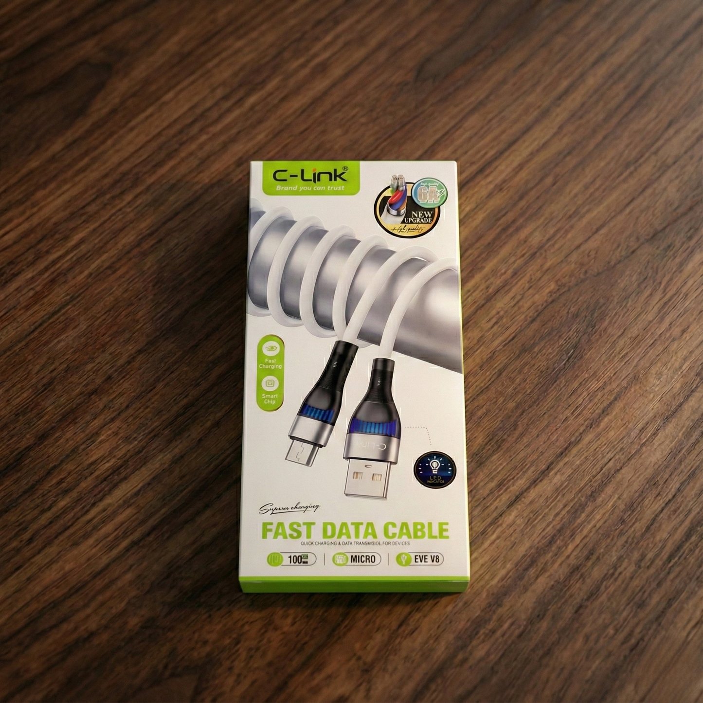 C-Link 60W Fast Charging Data Cable ā Micro USB (EVE V8) with LED