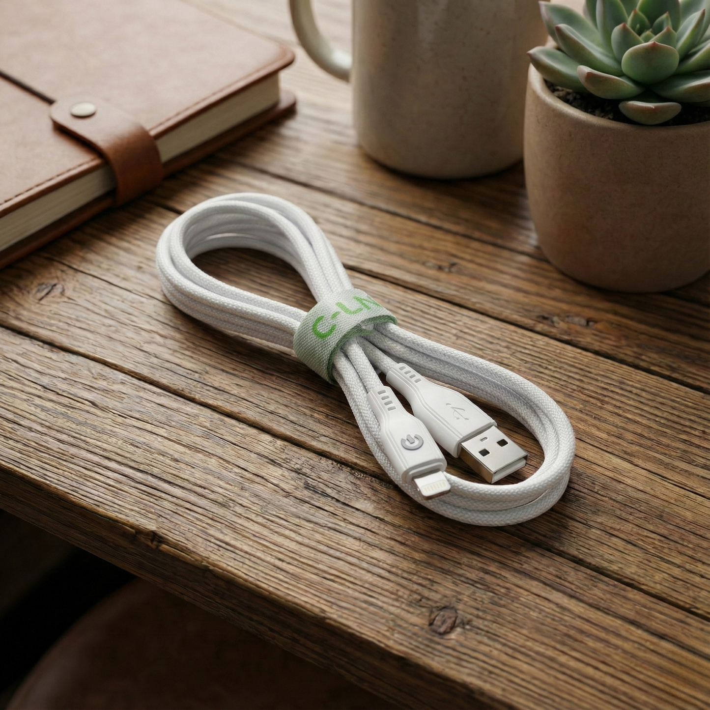 C-Link CL-113 66W Fast iPhone Charging Cable – Smart Color-Changing LED