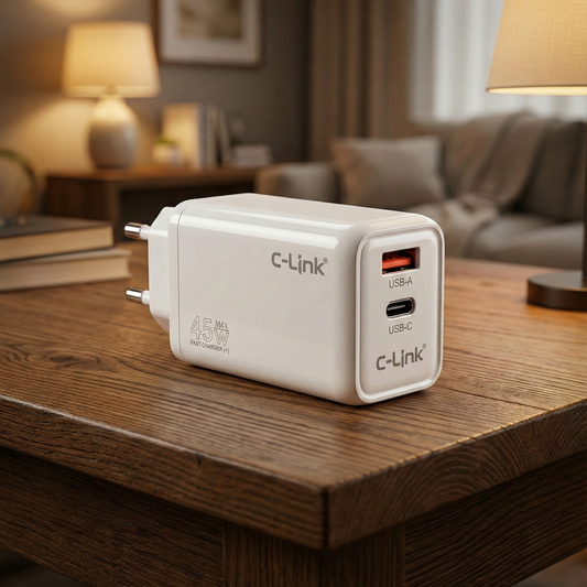C-Link R-45W High-Speed Dual Port Fast Charger